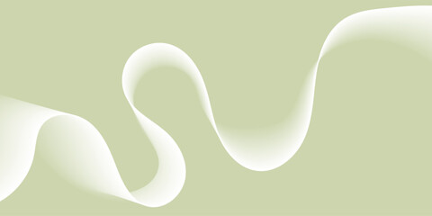 Minimal abstract wave on pastel green background
