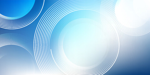 Abstract blue gradient background with glowing circular lines