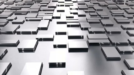 Abstract metallic grid background animation creates a futuristic technological feel, perfect for - Powered by Adobe