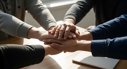 United Hands Teamwork, Collaboration, and Unity in Business