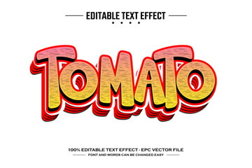 Tomato 3D editable text effect template