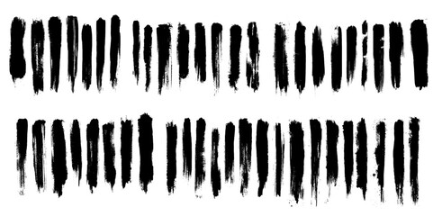 Set of vector brush strokes. Art brush.