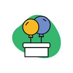Balloon Stand Icon vector stock illustration