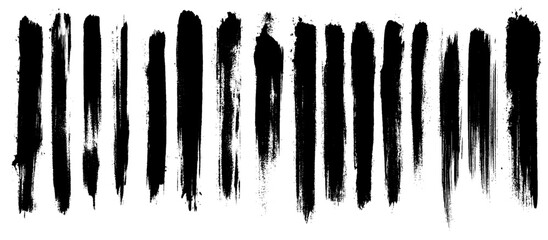 Round Sponge Thin Artist Brush Straight Lines High Detail Abstract Vector Background