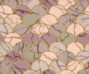 Arc seamless, inlay. Stained glass window for interior design. Art deco. Leaded pane. Oriental pattern for wallpapers, textile print, tile. Marble texture. Print for t-shirts, linens, textile.