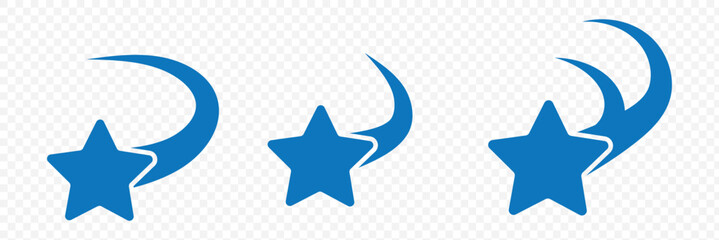 Falling Star Icon Vector . falling star icon on transparent background .  