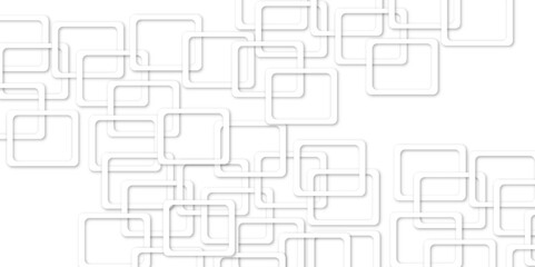 Obraz premium Abstract illustration of randomly arranged gray rectangle frames, Abstract seamless modern white and gray color technology concept geometric line.squares shapes with line technology line vector .