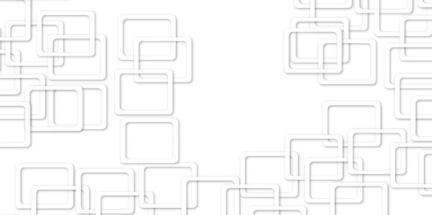 Obraz premium Abstract illustration of randomly arranged gray rectangle frames, Abstract seamless modern white and gray color technology concept geometric line.squares shapes with line technology line vector .