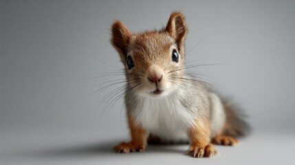 A curious squirrel with bright eyes, showcasing its adorable expression.