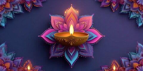 diwali day concept background. AI Generated. High quality