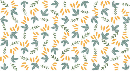 Tropical seamless pattern featuring hibiscus blooms and monstera foliage. Ideal for textile prints, wallpapers, wrapping paper, and summer designs