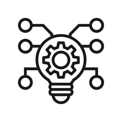 Obraz premium Idea innovation network connection concept representing strategy and creative thinking processes