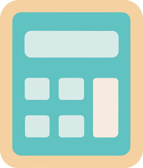 Calculator Icon – Flat Pastel Vector for Finance or Business UI