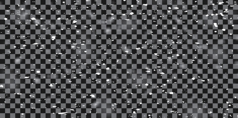 Snowflake design. Winter. Snowfall. White and blue. Scattered snowflakes. December theme. Snowy landscape.