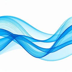 Fototapeta premium Blue waves creating a flowing pattern for a serene and calming visual experience