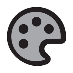 film reel and film strip icon vector illustration