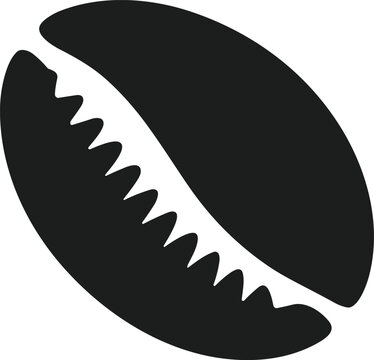 Cowrie Shell Silhouette Vector &ndash; Minimal Sea Shell Design for Marine and Coastal Themes