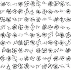 Tropical seamless pattern featuring hibiscus blooms and monstera foliage. Ideal for textile prints, wallpapers, wrapping paper, and summer designs