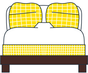 vector illustration of a bed