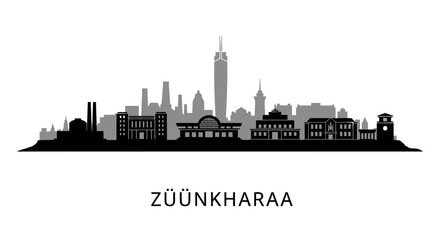 Obraz premium Znkhar Skyline Cityscape Silhouette.