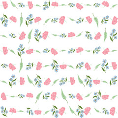 Seamless botanical design with tropical hibiscus and monstera. Perfect for vibrant summer backgrounds, wallpapers, fabric, and creative surface patterns