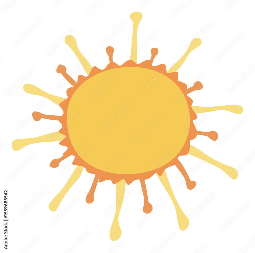 Fototapete the sun is the center. a simple background and a solid color make the image of the sun stand out wit