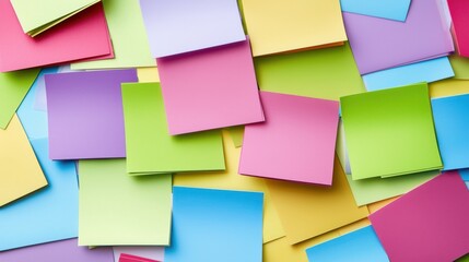 Fototapeta premium Colorful Sticky Notes Background for Creative and Office Use