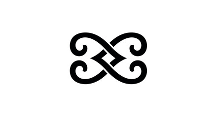 Elegant ornamental design vector illustration for logos and branding in minimalist style