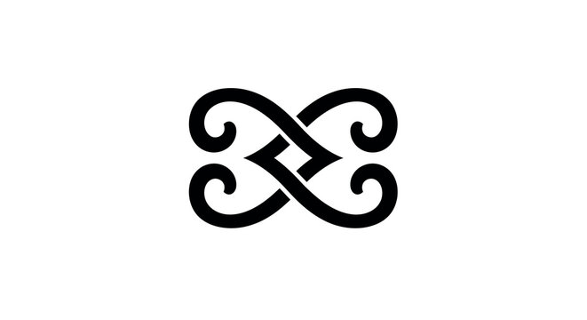 Elegant ornamental design vector illustration for logos and branding in minimalist style