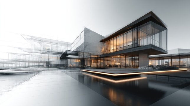 Modern architecture building