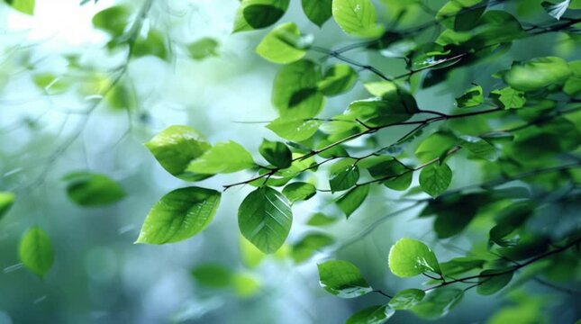 4K Green Leaves Blowing in the Wind &ndash; Relaxing Nature Background