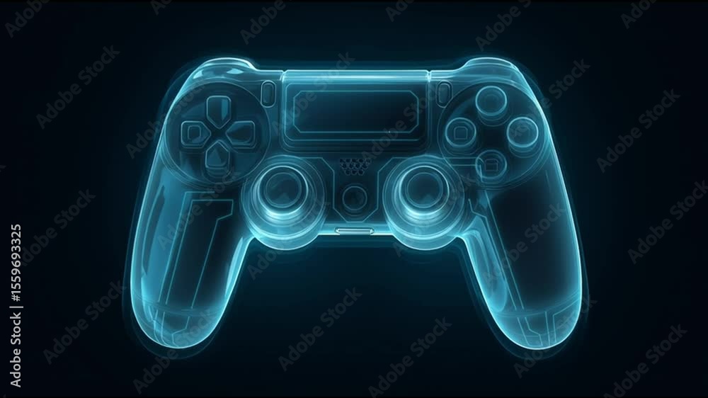 Aufkleber Discovering Advanced Gaming Technology Through a Translucent Controller Representation in a Dark Environment