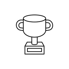 Minimalist Outline Trophy Cup Champion Achievement Award Ceremony Illustration