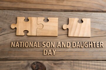 National son and daughter day celebration with puzzles