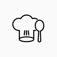 chef hat icon vector sign