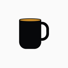 coffee cup silhouette icon.
