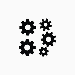 gear set, gear wheel icons