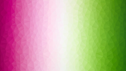 緑とマゼンタのグラデーションによるポリゴン背景
