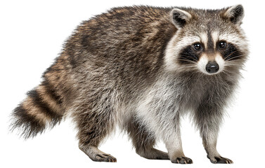 Naklejka premium Raccoon isolated on a transparent background