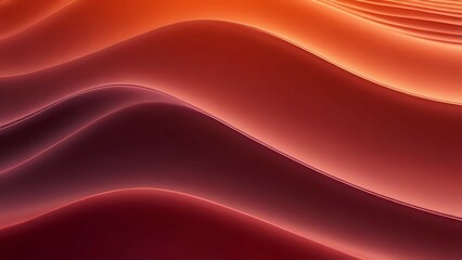 Sunset orange to wine red gradient with soft ripple waves radiates warmth and movement with elegant flow
