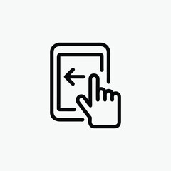 Touchscreen icon isolated on clean background. Application icon. Vector.	
