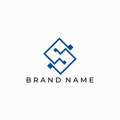 ILLUSTRATION LETTER S GEOMETRIC  LOGO ICON FLAT COLOR TEMPLATE SIMPLE MINIMALIST ELEMENT DESIGN SIMPLE VECTOR GOOD FOR APPS, BRAND 