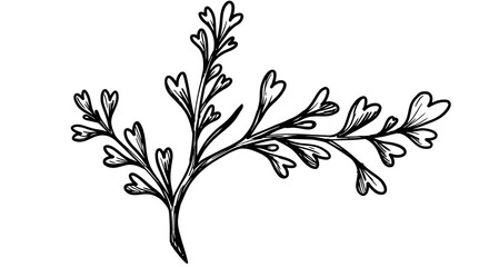 Ornamental heart pattern vector illustration for romantic designs in intricate line art style