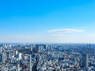 Fototapeta premium 青空と都市風景