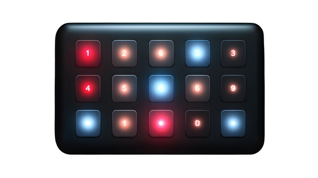 A digital keypad with blinking