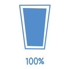 Vector Percentage Glass Filled water