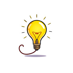 A light bulb is lit up and is surrounded by a wire