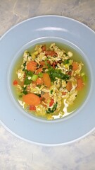 spicy savory carrot egg soup