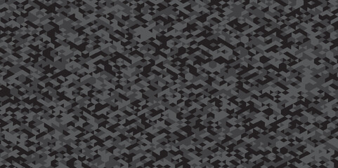 Fototapeta premium Abstract geometric black and gray background seamless mosaic and low polygon triangle texture wallpaper. Triangle shape retro wall grid pattern geometric ornament tile vector square element.