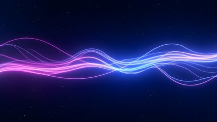 Hyperspeed Light Streaks: Abstract Purple and Blue Neon Energy Motion Background
